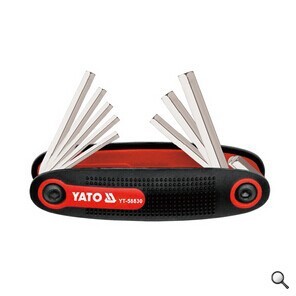 Yato Hex Key Folding Wrench <b>Set</b> 1.5-8mm Metric 8-Piece <b>Mechanic</b> <b>Tool</b> S2 Steel YT-58830 - Product Image 1