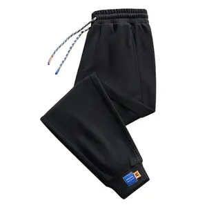 In the spring of 2024, the new sports pants men's loose trend 100 pairs of feet fashion casual pants men added fleece