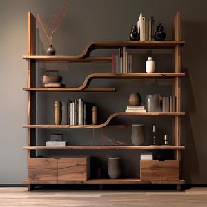 Estantería antigua, estructura de espiga mortaja, estante de almacenamiento multiusos de estilo japonés moderno para taller doméstico, entrada de Hotel - Product Image 2