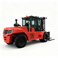 Chariot élévateur diesel lourd CPCD150 de 15 tonnes avec cabine climatisée et déplaceur latéral en option pour l'industrie lourde
