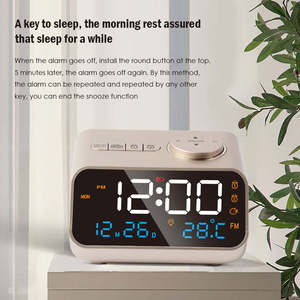 IStapromo Gifts <b>Kids</b> Elder Sleep Trainer Aid White Noise Alarm Clock Radio FM Wake up in Natrual Sound <b>Ring</b> Built in Battery - Product Image 3