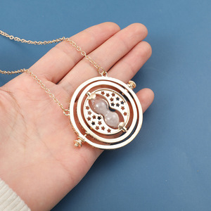 Collier sablier retournable du temps plaqué or, inspiré du film <span class=keywords><strong>Harry</strong></span> <span class=keywords><strong>Potter</strong></span>, tendance et très prisé - Product Image 5
