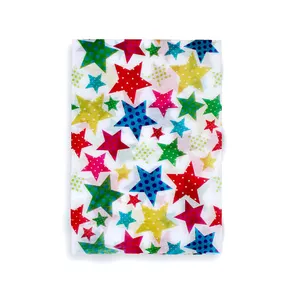 Custom Printed Logo Gift Wrapping Paper Clothing Tissue Paper with colorful star