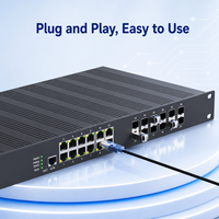 Switch Ethernet industriel 12 ports Gigabit géré en rack avec 12 SFP Gigabit pour réseaux redondants
