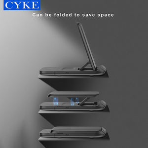 CYKE 3-en-un 15W Chargeur rapide sans fil <span class=keywords><strong>V8</strong></span> Support de téléphone pliable magnétique Montre Station de charge sans fil pliable pour <span class=keywords><strong>AirPods</strong></span> - Product Image 4