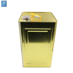 20L Vàng Vuông Tin Dầu Thùng Kim Loại Động Cơ Dầu Bucket Với Nắp Áp Suất 20 Lít, Hình Chữ Nhật Tinplate Bucket