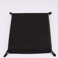 Vente chaude pliable carré valet plateau Sublimation PU cuir Oxford tissu stockage pour bijoux pour hôtel