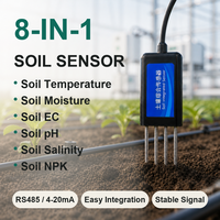 Capteur de sol pour l'agriculture en serre, Modbus RTU, mesure du pH, de l'EC et de la salinité, boîtier étanche, faible entretien