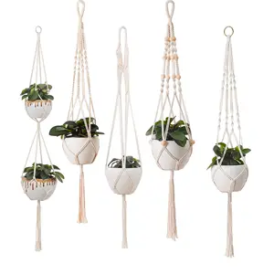 Handmade Hanging Macrame Plant Hanger Flower Pot Hanger For Wall Decoration Garden Home Decoration