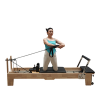 MJD M101A Reformer de Pilates haut de gamme en bois de chêne massif, machine d'entraînement professionnelle pour studio de Pilates