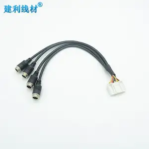 16Pin To 4x4Pin Aviation Head Adapter Cable For Vehicle Camera System Multi-camera MDVR/DVR Trailer Cable Bus Cable Car Cable