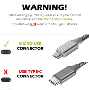 Câble USB de charge rapide de données en nylon tressé durable de 1M pour ordinateur <span class=keywords><strong>Kindle</strong></span> Samsung Galaxy S7 - Product Image 5