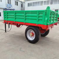 Remorque agricole à benne basculante hydraulique de grande capacité 9t 10t, tractée par un tracteur, pour le transport de matériel de récolte agricole