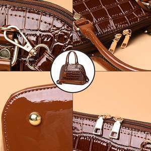 Sacs à main en cuir PU à motif crocodile pour femmes, sacs à bandoulière de créateur pour femmes, pochette portefeuille sac à main - Product Image 4