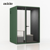 Cabine acoustique insonorisée à deux places avec porte en verre, cabine de réduction du bruit pour le bureau