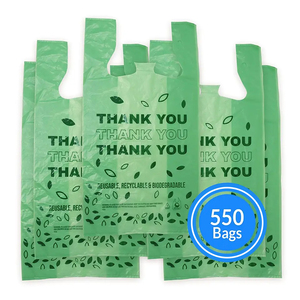 Bolsa de Plástico Biodegradable para Supermercado, Bolsa de Compras, Bolsa Personalizada Tipo Camiseta con Logotipo Propio para Empacar Alimentos y Vegetales - Product Image 3