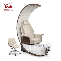 Fauteuil de massage de luxe Human Touch, moderne, à dossier haut, station de pédicure et de manucure pour salon de manucure professionnel, soins des pieds