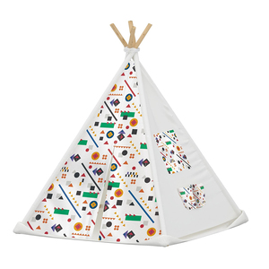Juguetes educativos soporte de plástico 3D DIY pirámide tipi tienda Glamping dosel tipi azul tienda para niños casa de juegos - Product Image 4