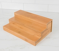 Étagère à épices extensible à 3 niveaux, moderne, écologique, personnalisable en usine, pour le rangement et l'organisation de la cuisine