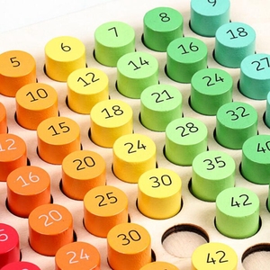 Jouet éducatif des maths montessori, pour enfants, <span class=keywords><strong>table</strong></span> <span class=keywords><strong>de</strong></span> <span class=keywords><strong>multiplication</strong></span> en bois - Product Image 4