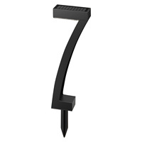Lampe solaire moderne incurvée noire pour extérieur, à LED, pour allée de jardin, chemin, allée de voiture, cour, pelouse