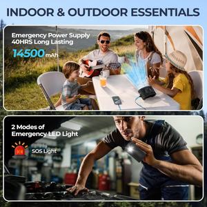 Ventilateur portable multifonction Socool 14500mAh en plastique avec lumière USB, ventilateur de refroidissement suspendu, ventilateur de ceinture pour voiture, extérieur, maison - Product Image 3