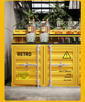 Meubles de restaurant style industriel en métal, très demandés : buffet, comptoir de bar rétro, armoire de rangement pour salle à manger, salon, hôtel, usage commercial
