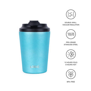 Biểu tượng tùy chỉnh thép không gỉ cốc cà phê hai lớp chân không du lịch cốc cắm trại Cốc Cốc Cốc 12oz - Product Image 2
