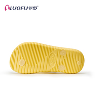 Luofu tongs pour enfant, pantoufles d'extérieur simples antidérapantes pour couple en plein air, sandales d'été à fond plat