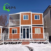 Maison conteneur duplex de luxe extensible de 40 pieds, villa moderne préfabriquée à 2 étages, intérieur entièrement fini, prête à l'emploi