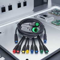 Cableado Impermeable M8 M12 M16 de 20cm con Conector Macho y Hembra de 2, 3, 4, 5 Pines para Sistemas de Iluminación y Sensores de Automoción y Bicicletas