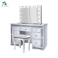 Coiffeuse et tabouret miroir populaires – Commode miroir tendance