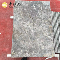 Carreaux de travertin argenté naturel à coupe transversale - Poli et rempli, pour murs et sols intérieurs/extérieurs (60x60, 30x60, 30x30 cm)
