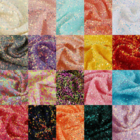 Tissu à paillettes 3mm Tissu à paillettes laser irisées Décoration de mariage Fond de scène Tissu pour robe