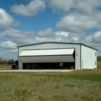 Hangar préfabriqué en acier à montage facile pour avions, garage personnel pour Cessna, abri d'entretien