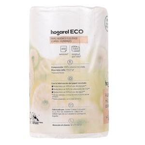 Papel Higiénico Ecológico de 2 Capas para Uso Doméstico, 4 Rollos - Product Image 2