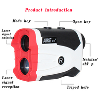 Télémètre laser numérique pour le golf, monoculaire avec grossissement 8x, lentille multicouche, angle 0-90°
