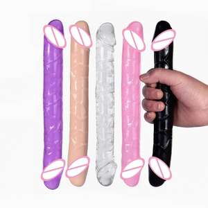 Dildo de Silicona de Doble Extremo para Parejas Lesbianas, Juguete Sexual Flexible y Realista para Mujeres, Disponible en Varios Colores - Product Image 1