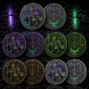 Pièce de monnaie commémorative personnalisée en relief 3D, Hades, Seigneur du Sous-Monde, en bronze antique, mythe grec, pièce de défi pour cadeau de luxe - Product Image 3