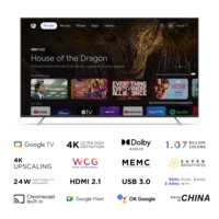 Nuevo Modelo VSTI de 70 Pulgadas, Televisor LED Inteligente 4K Ultra HD Negro con Google TV, Android 11, Grado A+, Pantalla Ancha, Apto para Uso en Hoteles