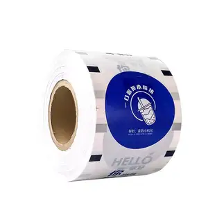 Custom Logo Printed Paper Cup Sealer Film Pp Cup sealing roll film for bubble tea boba tea cup