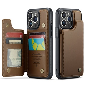 เคสหนัง Caseme พร้อมช่องใส่บัตร สำหรับ iPhone 16 15 Plus 14 13 12 SE 2020 11 PRO MAX X XS XR 8 7 6 PLUS ฝาหลังแบบมีขาตั้ง - Product Image 3