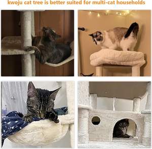 Gros moderne en bois massif grande tour d'arbre à chat de luxe confortable extérieur corde rayure fabrication personnalisée pas cher meubles pour chat de compagnie - Product Image 2