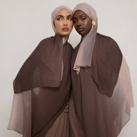 Nouveauté 2026 Hijabs musulmans ombrés en modal, châle léger et respirant en coton, viscose et rayonne tissée avec bordure doublement cousue, vente en gros