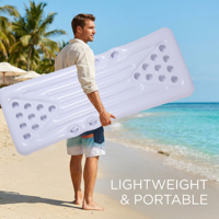 Table de jeu gonflable flottante pour piscine 5,6 pieds en PVC, matelas flottant pour jeux aquatiques, usage commercial, idéal pour les fêtes aquatiques et les jeux de lancer