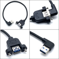 Câble d'extension personnalisé avec port de montage M/F et vis de verrouillage, câble de charge rapide