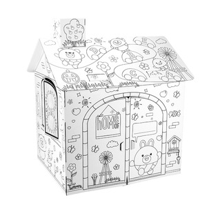 บ้านขนมปังขิงธีม DIY ของเล่นกระดาษแข็งสำหรับวาดภาพและตกแต่งบ้านจำลอง - Product Image 5