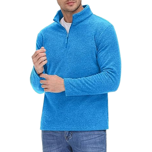 Sudadera de Hombre con Media Cremallera, Corte Regular, Color Liso, 100% Algodón Tejido, Teñido Digital, Personalizable con Logotipo, Venta Caliente - Product Image 1