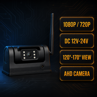 Caméra de recul numérique WIFI 1080P avec application Android/iOS, étanche IP68, aimantée, moniteur intégré, batterie intégrée, vision nocturne pour camion et fourgonnette