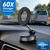 Support Téléphonique Magnétique N52 en Aluminium Haute Résistance pour Voiture, Fixation Ventouse pour Tableau de Bord, Vente en Gros pour Commandes en Vrac de Flottes